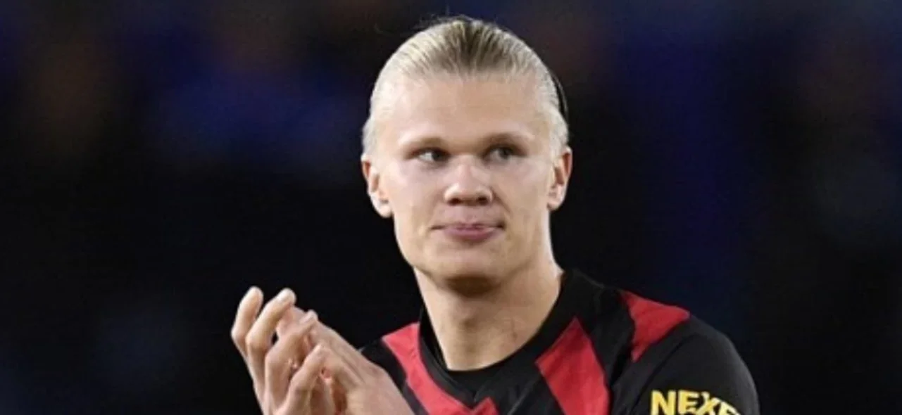 Haaland fue la figura del partido. Foto: AFP