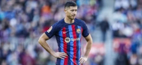 Robert Lewandowski jugó tras el Mundial de Catar. Foto: AFP