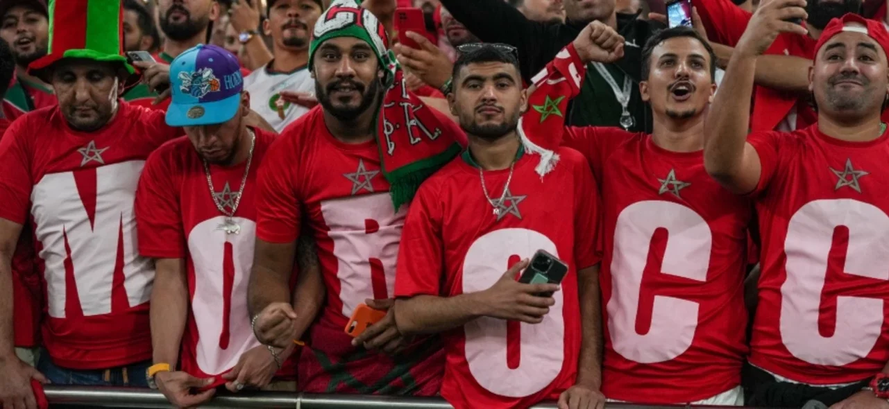 Hinchada de Marruecos - Foto: AFP