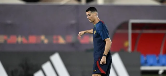 Cristiano, compañero de Santos Borré. / Foto: Portugal.