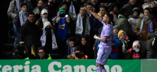 Rodrygo celebró su gol como lo hacía Pelé. Foto: AFP.
