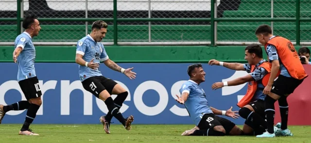 Uruguay venció a Venezuela. Foto: AFP