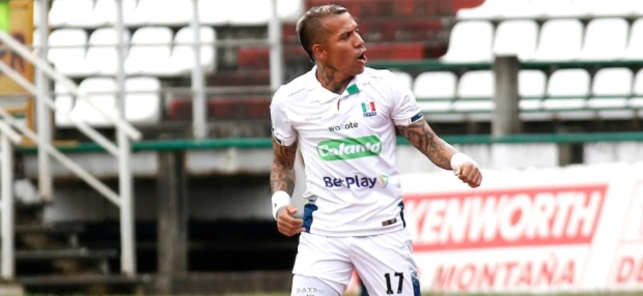 Este es el gol 200 de Dayro Moreno con Once Caldas. / Foto: VizzorImage - John Jairo Bonilla