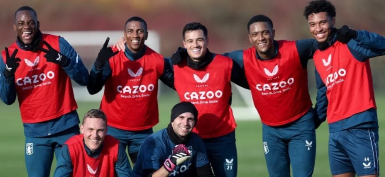 Jhon Jáder Durán en medio de la tensión de Aston Villa. / Foto: Instagram emi_martinez26