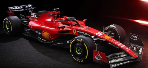 Monoplaza de Ferrari para 2023. Foto: AFP