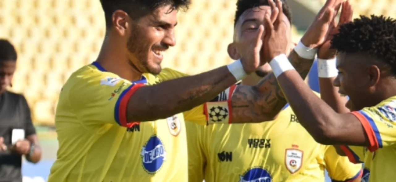 Celebración de gol por Real Cartagena - VizzorImage / Javier García