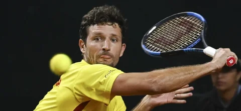 Nicolás Barrientos fue superado por Cameron Norrie. / Foto: AFP.