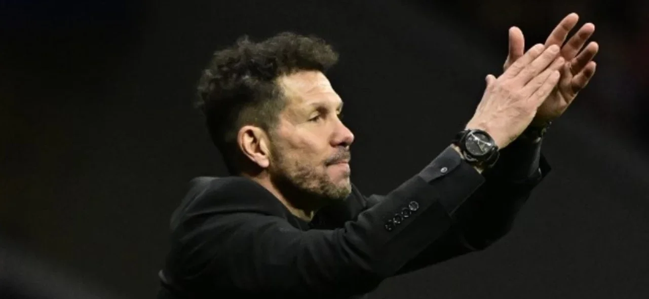 Diego Simeone ad portas de un derbi histórico en LaLiga. / Foto: AFP.