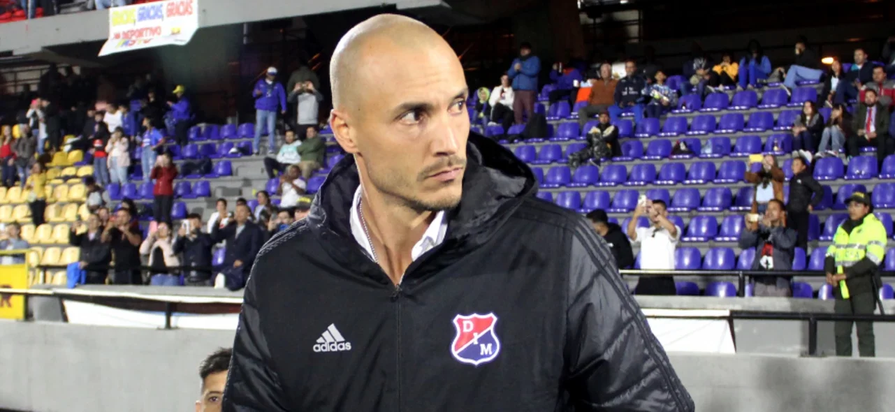 David González - Técnico de Independiente Medellín - VizzorImage / Leonardo Castro