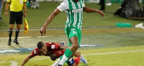 Así fue el gol de Yerson Candelo contra Pasto. / Foto: VizzorImage - Donaldo Zuluaga