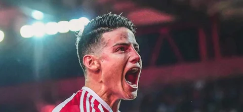 James Rodríguez. Foto: Twitter/@olympiacosfc