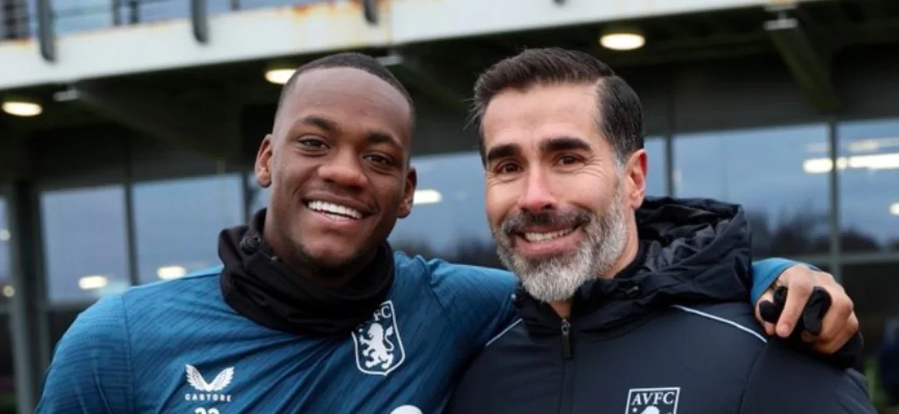 Juan Pablo Ángel y Jhon Jáder Durán. Foto: Aston Villa