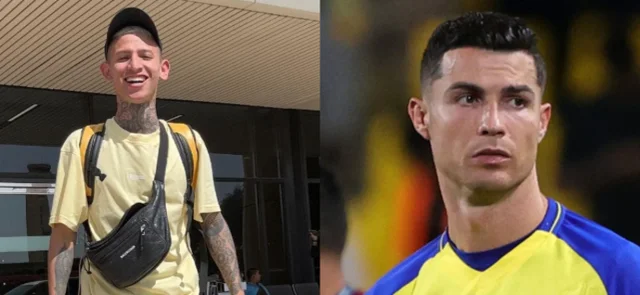 La Liendra y Cristiano Ronaldo. Foto: AFP