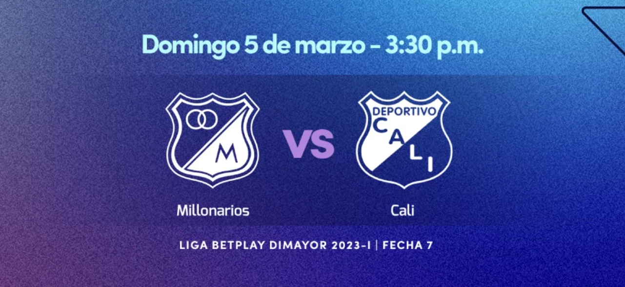 Millonarios vs. Deportivo Cali en la fecha 7 de la Liga BetPlay.