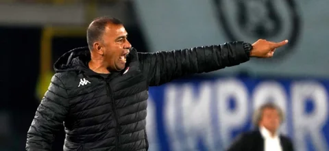 Harold Rivera -técnico Santa Fe -VizzorImage / Andres Rot