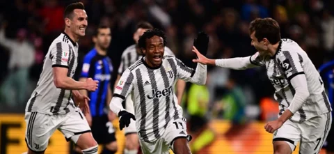 Cuadrado fue protagonista con gol ante Inter de Milán. / Foto: AFP.