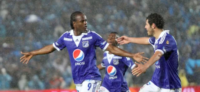 Jorge Perlaza y su victoria ante Millonarios. / Foto: Vizzorimage - Felipe Caicedo.