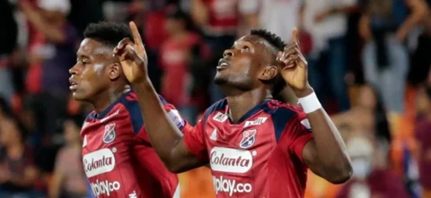 Diber Cambindo anotó el gol de la victoria de Medellín ante Bucaramanga. / Foto: Dimayor.