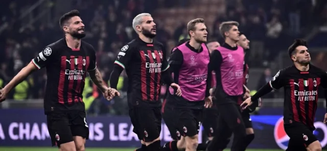 AC Milán ganó por la mínima diferencia a Napoli en Champions. / Foto: AFP.