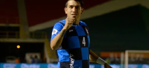 Henry Plazas celebró su quinto gol en el semestre - VizzorImage / Macgiver Baron