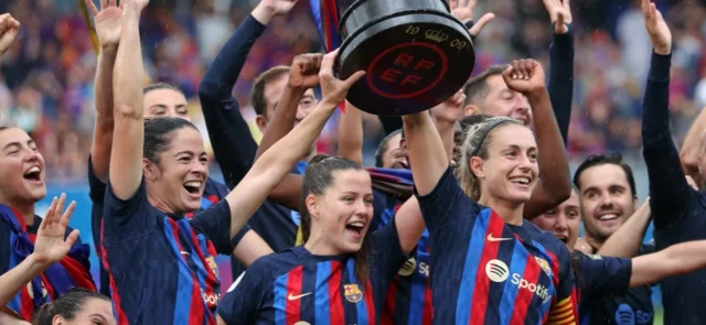 Alexia Putellas, campeona con Barcelona. / Foto: AFP