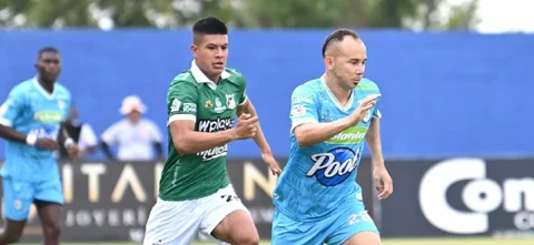 Deportivo Cali empató sobre el final contra Jaguares en la fecha 19. / Foto: Vizzorimage.