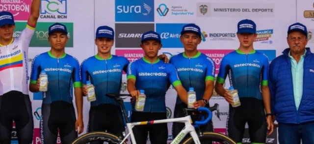 Juan Pablo Sossa de Sistecrédito se quedó con la etapa 6 de la Vuelta de la Juventud. / Foto: Instagram Team Sistecrédito.