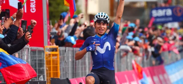 Einer Rubio, ganador de la etapa 13 del Giro. / Foto: AFP