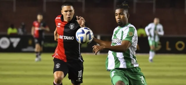 Banguero fue el autor del único gol del juego entre Nacional y Melgar. / Foto: AFP.