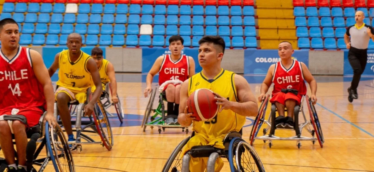 Baloncesto en silla de ruedas, disciplina de los Parapanamericanos 2023. / Foto: Bogotá 2023 Baloncesto en silla de ruedas es una de las disciplinas de los Parapanamericanos. / Foto: Bogotá 2023