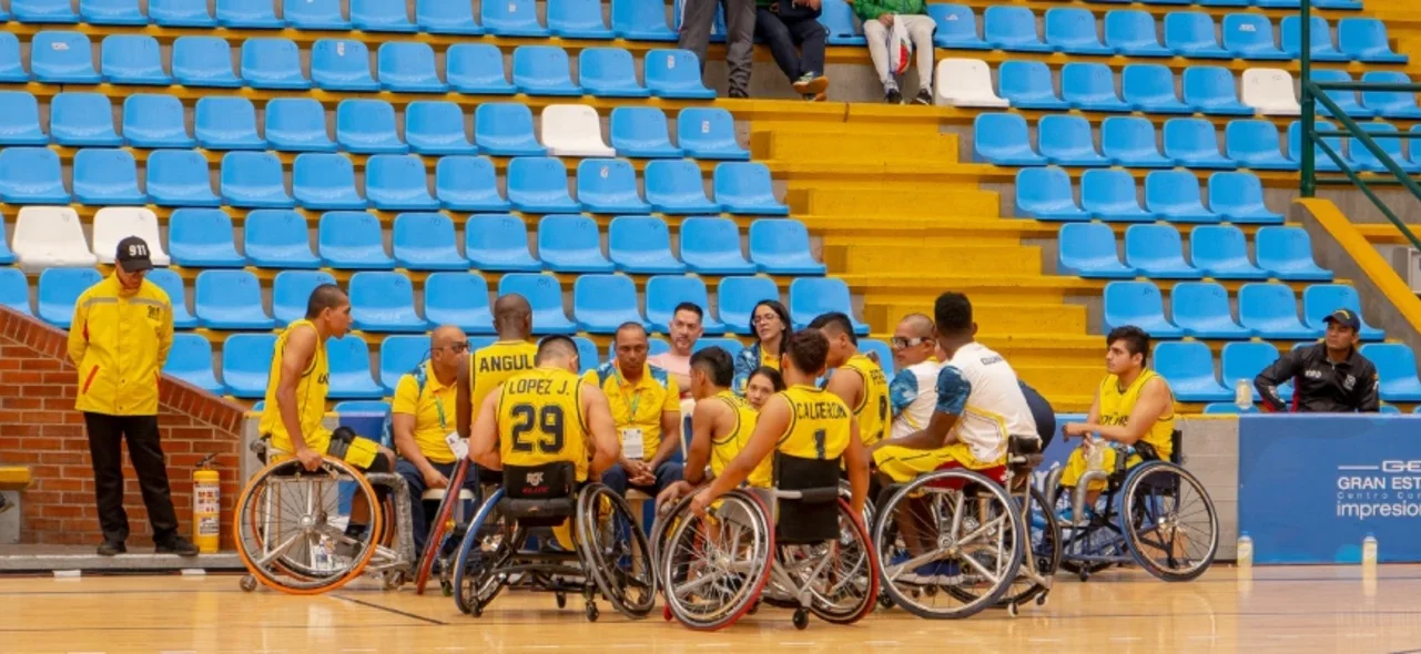 Selección Colombia de baloncesto en silla de ruedas de los Juegos Parapanamericanos. / Foto: Bogotá 2023 Selección Colombia de baloncesto en silla de ruedas. / Foto: Bogotá 2023