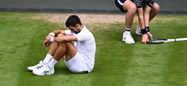 Novak Djokovic en Wimbledon 2023. Foto: AFP