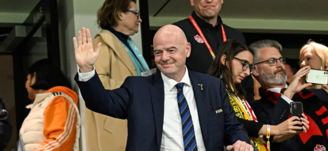 Gianni Infantino en medio de críticas y polémicas en el Mundial Femenino. / Foto: AFP.