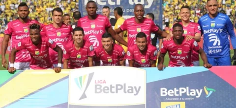 Así fue la opción que tuvo Huila contra Pereira. / Foto: Vizzorimage.