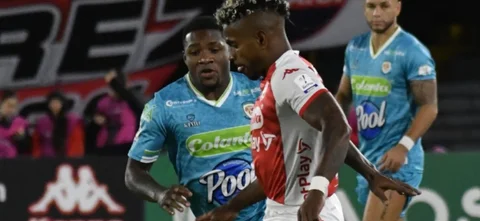 Independiente Santa Fe obtuvo la victoria en el cierre del partido - VizzorImage / Luis Ramirez