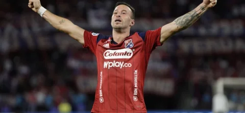 Luciano Pons suma 30 goles con la casaca de Independiente Medellín - VizzorImage / Juan Augusto Cardona