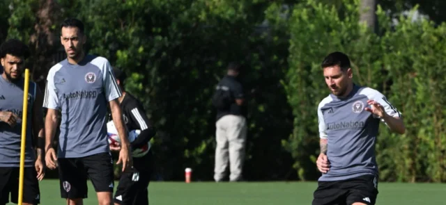 Lionel Messi y su primer entrenamiento con Inter Miami. / Foto: AFP