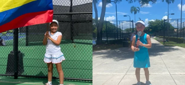 Mía Jiménez y Julieta Londoño, tenistas colombianas. / Fotos: Cortesía