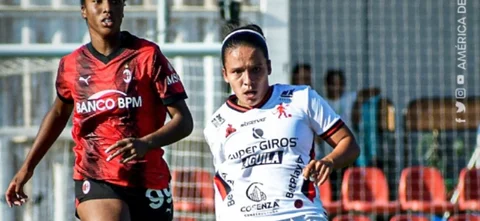 AC Milan derrotó 2-0 a América Femenino en Women's Cup. / Foto: Twitter América Femenino.