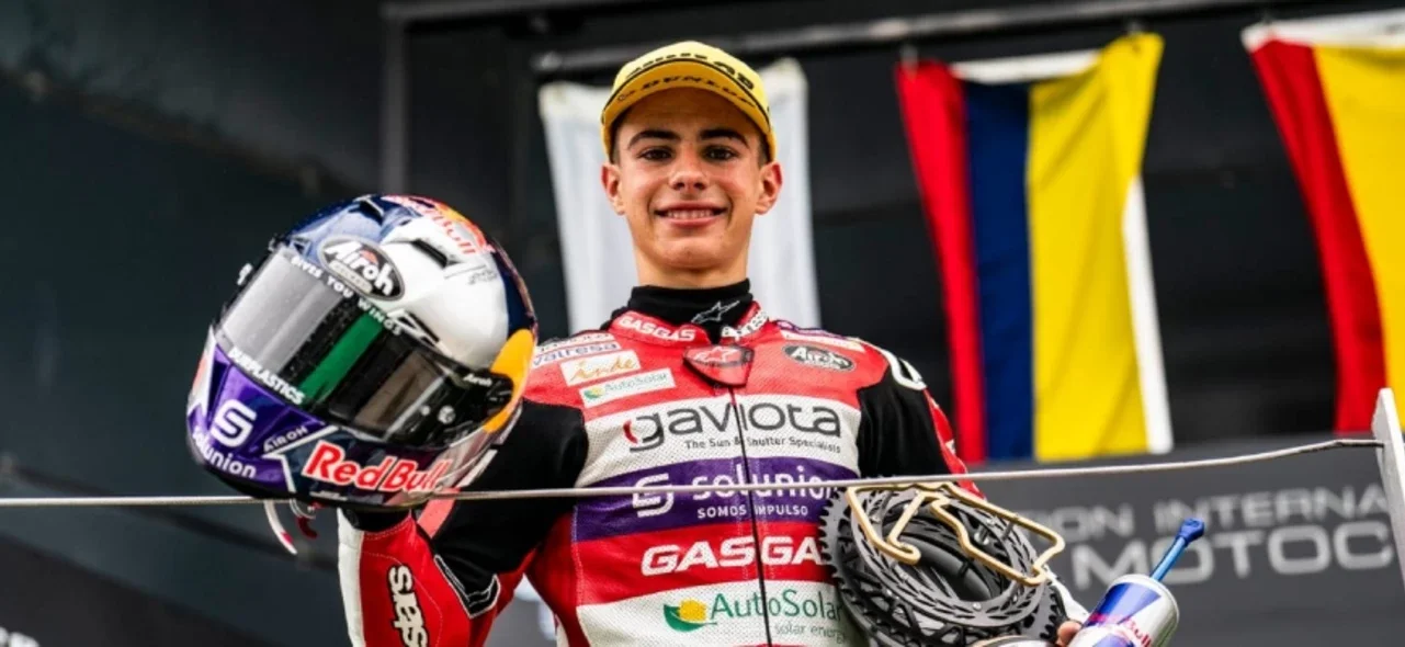 David Alonso ganó en Noto3 en Silverstone. / Foto: @AsparTeam.