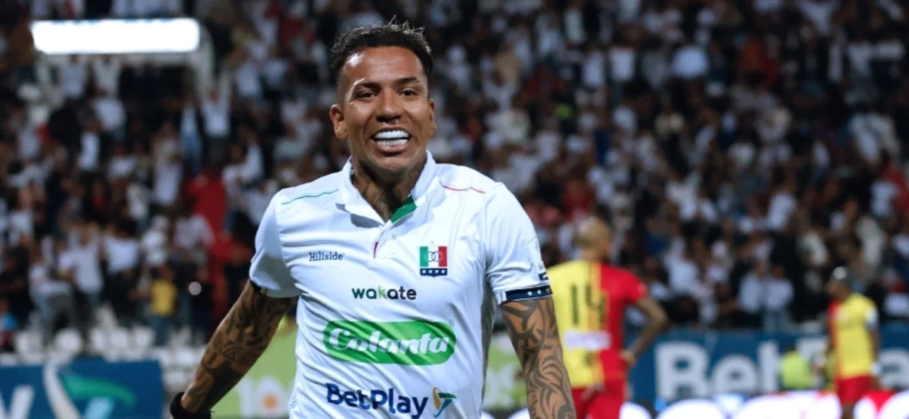 Dayro Moreno anotó el gol del triunfo. Foto: VizzorImage / John Jairo Bonilla