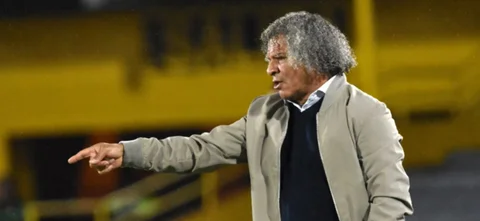 Alberto Gamero da sus declaraciones luego del partido ante Once Caldas - VizzorImage / Felipe Caicedo