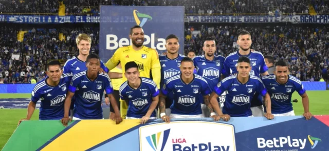 Equipo titular de Millonarios ante Once Caldas. Foto: VizzorImage / Felipe Caicedo