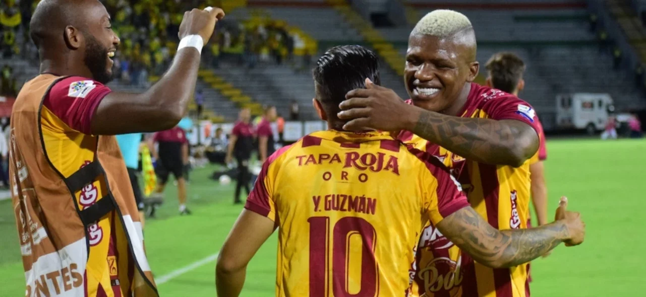 Guzmán fue el autor del único gol del partido de Tolima vs. Huila. / Foto: Vizzorimage.