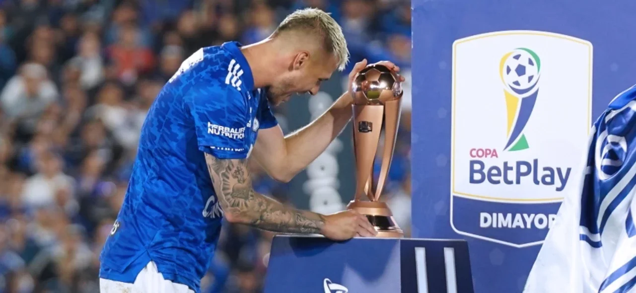 Juan Pablo Vargas, campeón con Millonarios de la Copa - Foto - VizzorImage - Andrés Rot