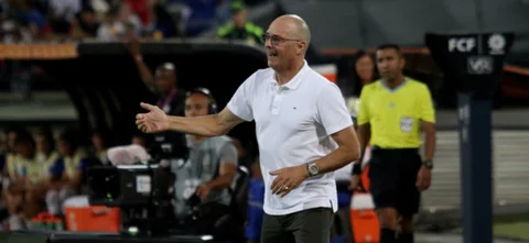 Alfredo Arias da sus declaraciones luego del partido vs. Boyacá Chicó - VizzorImage / Paulina Betancur