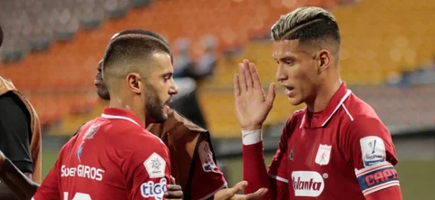 Iago Falque y Juan Camilo Portilla - Jugadores de América de Cali - VizzorImage / Donaldo Zuluaga