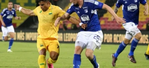 Millonarios empató ante Bucaramanga en la Copa. / Foto: VizzorImage