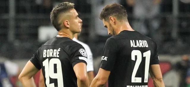 Rafael Santos Borré y Lucas Alario - Delanteros de Eintracht Frankfurt - AFP