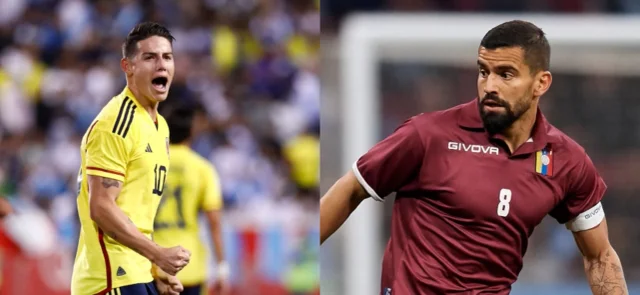 Colombia vs. Venezuela. Fotos: AFP